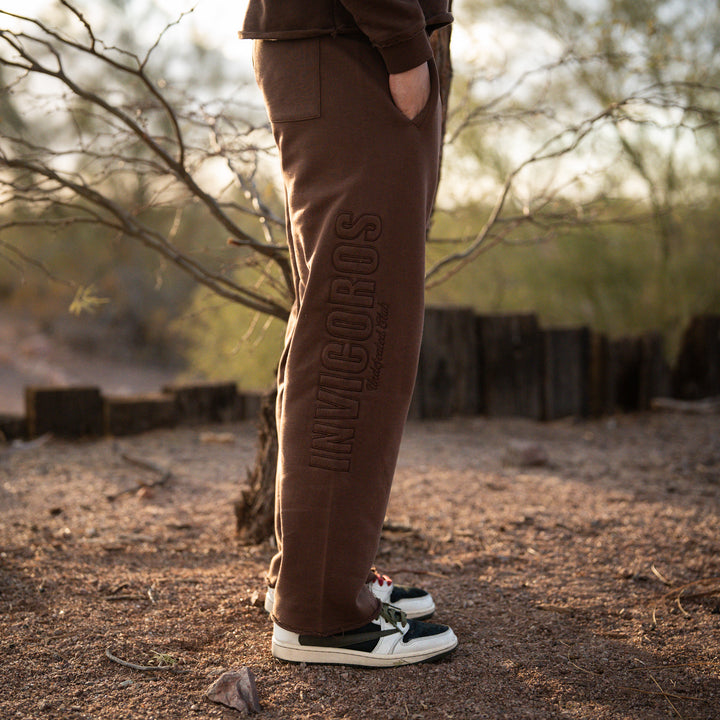 TIMEFADE STRAIGHT FIT PANT [BROWN]-Invicoros 