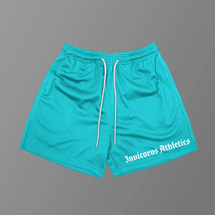 Flow Set Mesh Shorts - Cyan-Invicoros Athletics 