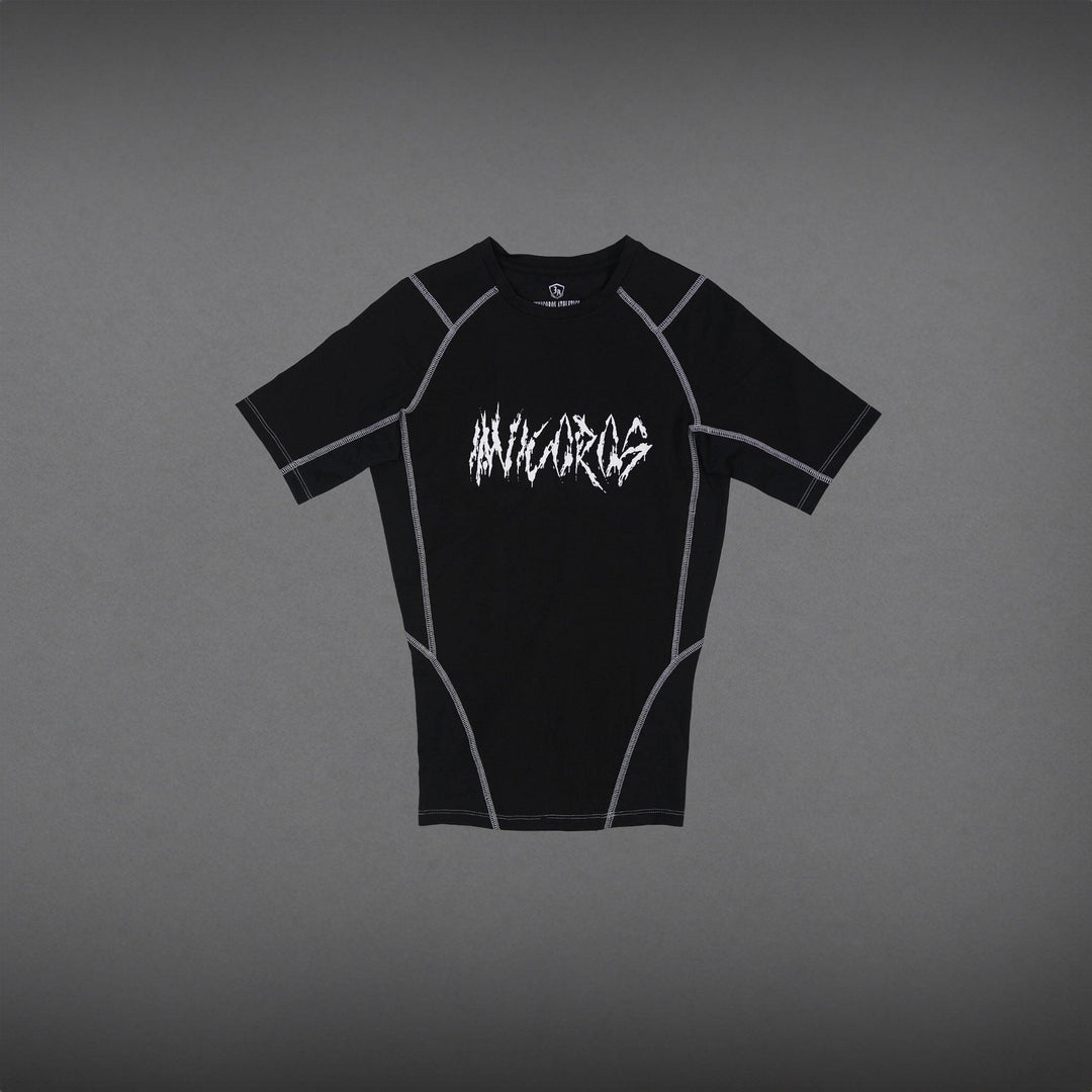 RETRIBUTION SHORT SLEEVE COMPRESSION - BLACK-Invicoros