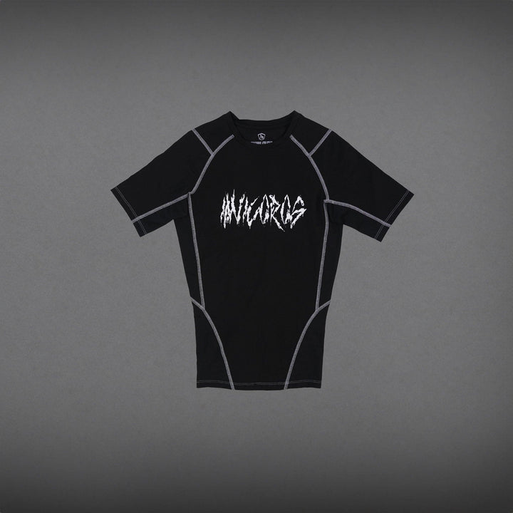RETRIBUTION SHORT SLEEVE COMPRESSION - BLACK-Invicoros